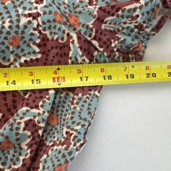 Anthropologie Jumpsuit Womens Small Mauve The Somerset Ruched Short Sleeve - Picture 13 of 16